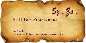 Sziller Zsuzsanna névjegykártya