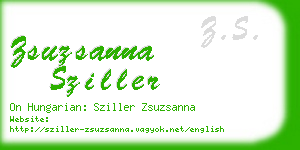 zsuzsanna sziller business card